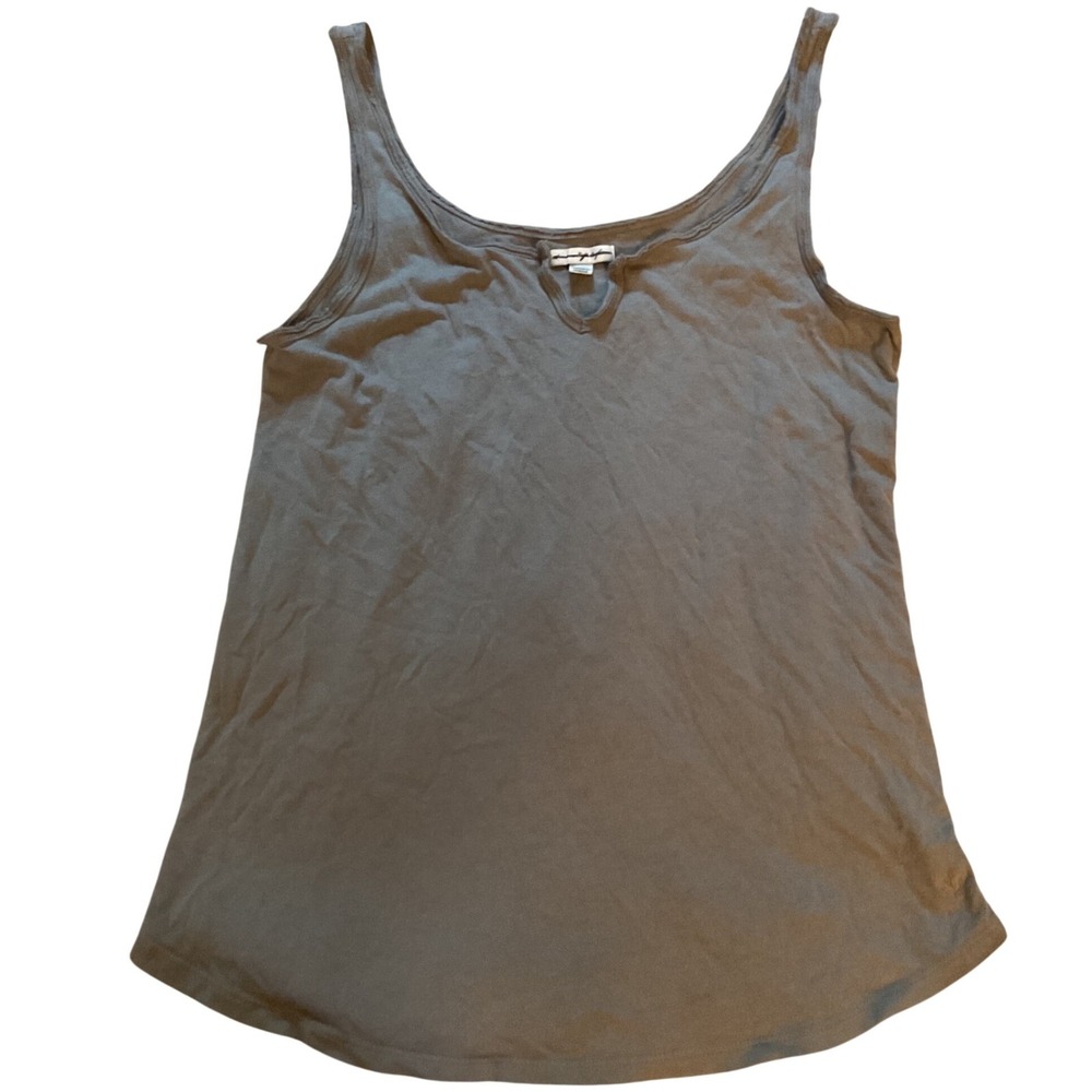 American Eagle Outfitters Womens Medium Olive Green Notched Neck Tank Top